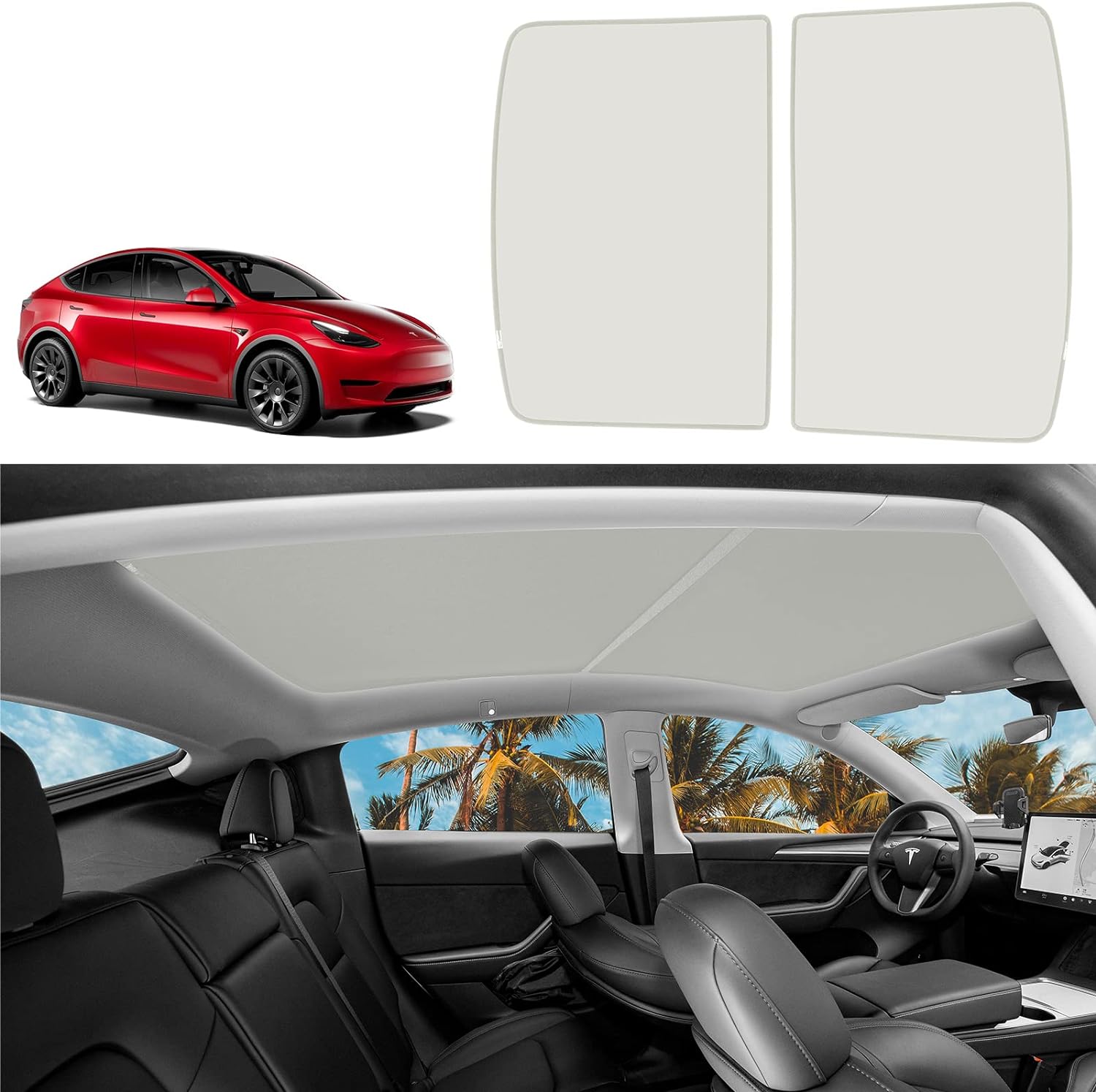 Glass Roof Sunshade for Model Y - TESDADDY