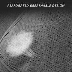 Breathable armrest cushion cover with a perforated surface design