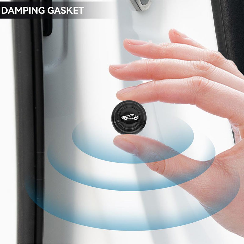 Silicone shock-absorbing pad fitted to the vehicle door contact point