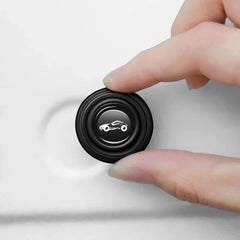 Silicone shock-absorbing pad installed on the vehicle door frame