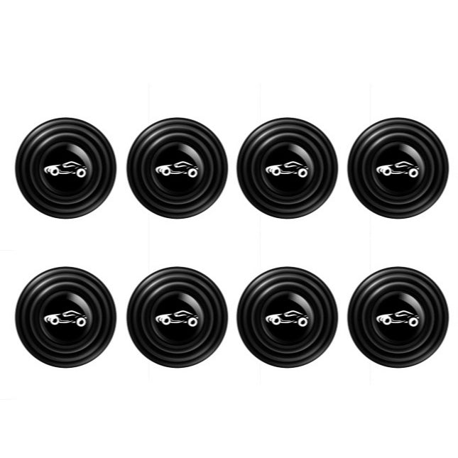 Eight-piece silicone car door shock-absorbing pad set