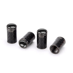 Set of carbon fibre tyre valve stem caps