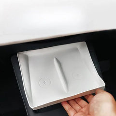 Flexible silicone wireless charging liner protector for Model 3 and Model Y