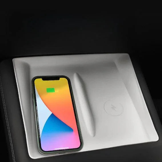 Silicone liner protector supporting wireless charging in Model 3 and Model Y