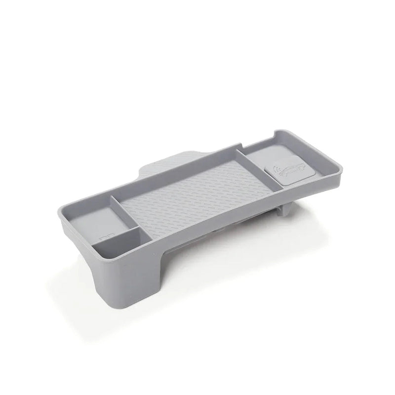 TPE dashboard screen rear storage tray with a slim low-profile design