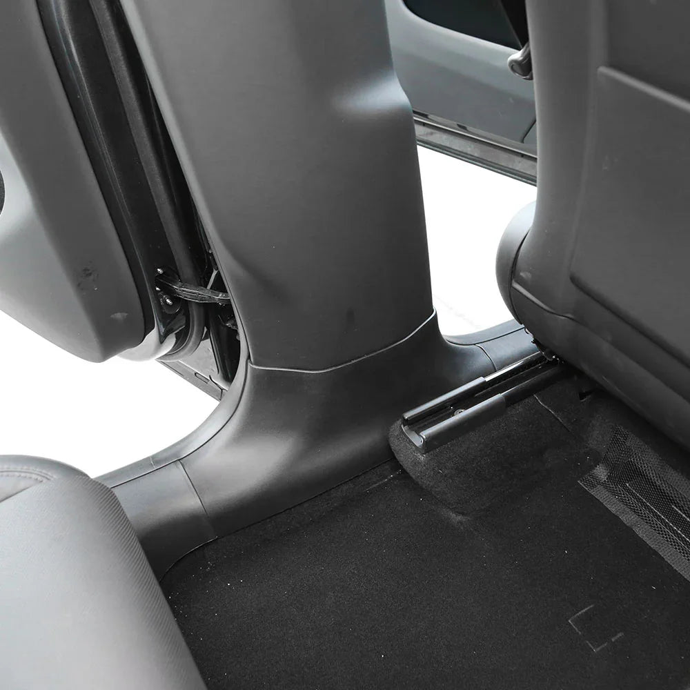 Rear side carpet protector installed in Model Y