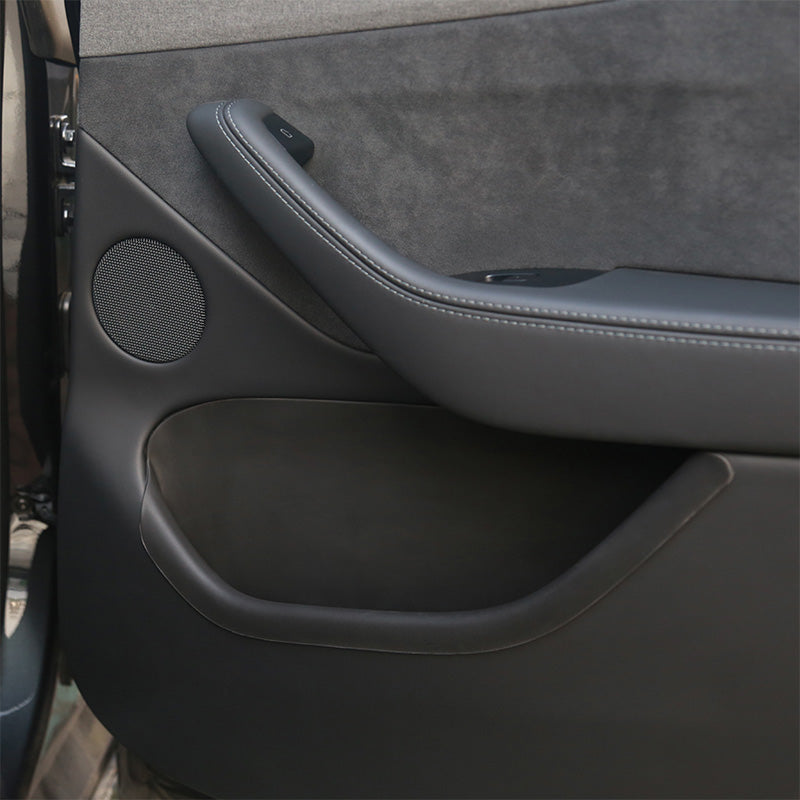 Rear door storage tray installed in Model Y L providing additional storage space for small items