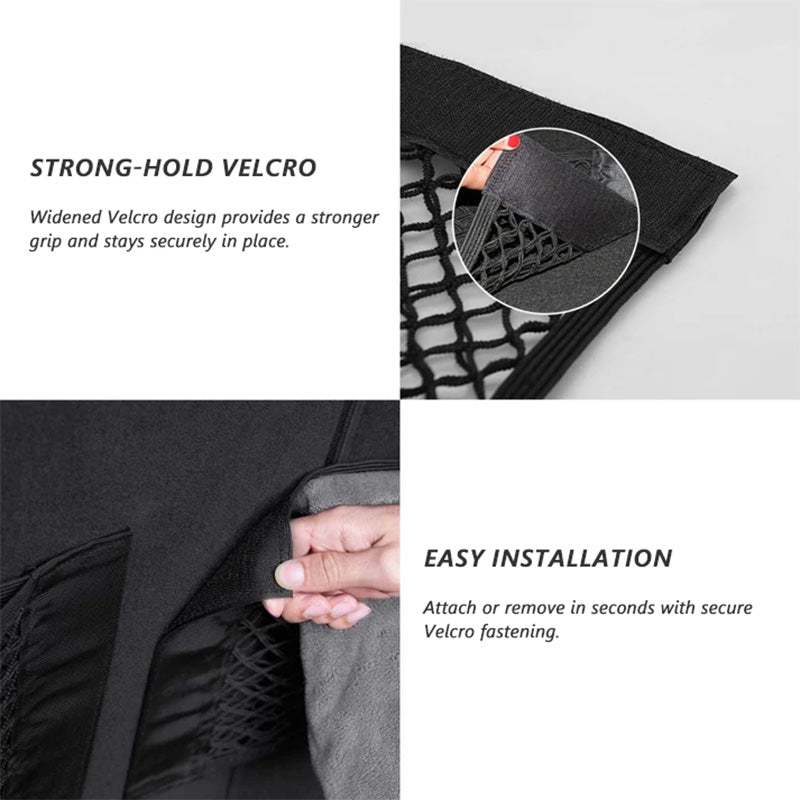 Key features of the elastic car trunk mesh storage net