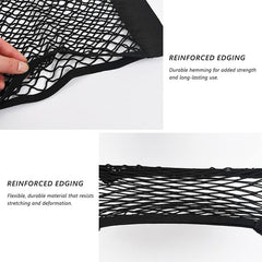 Close-up of the elastic mesh and reinforced edge construction