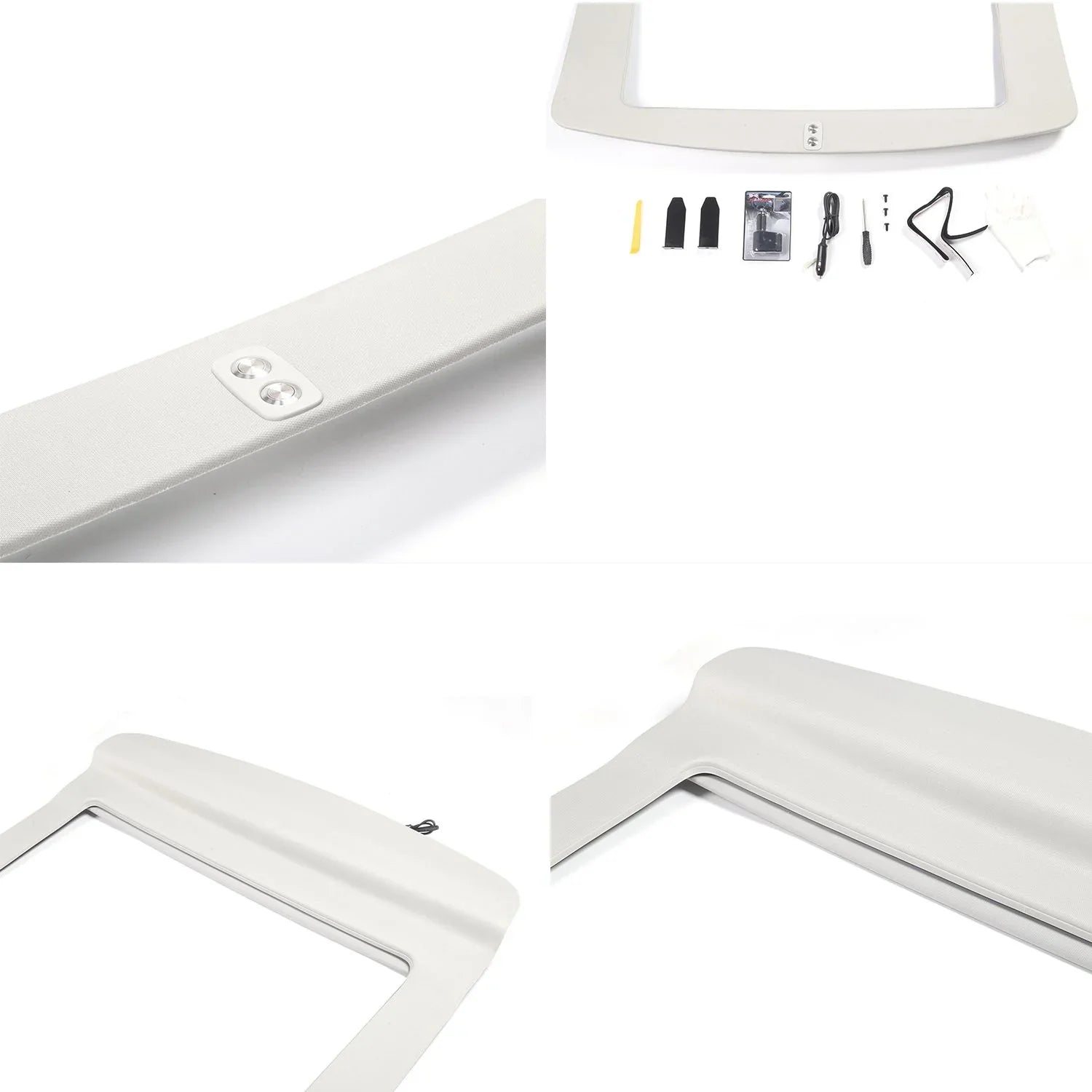 Close-up of the electric sunshade sunroof components