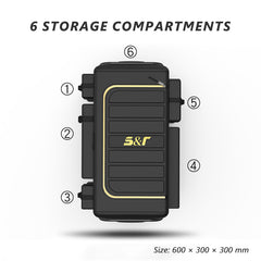 Storage compartments of the foldable car boot organiser