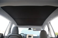 Glass roof sunshade installed in Model Y (2025–2026)