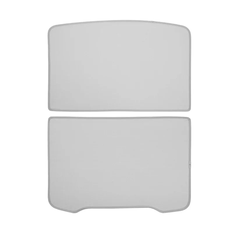 White glass roof sunshade for Model Y (2025–2026)