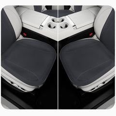 Black Nappa leather seat cushion and backrest set installed on the front seats