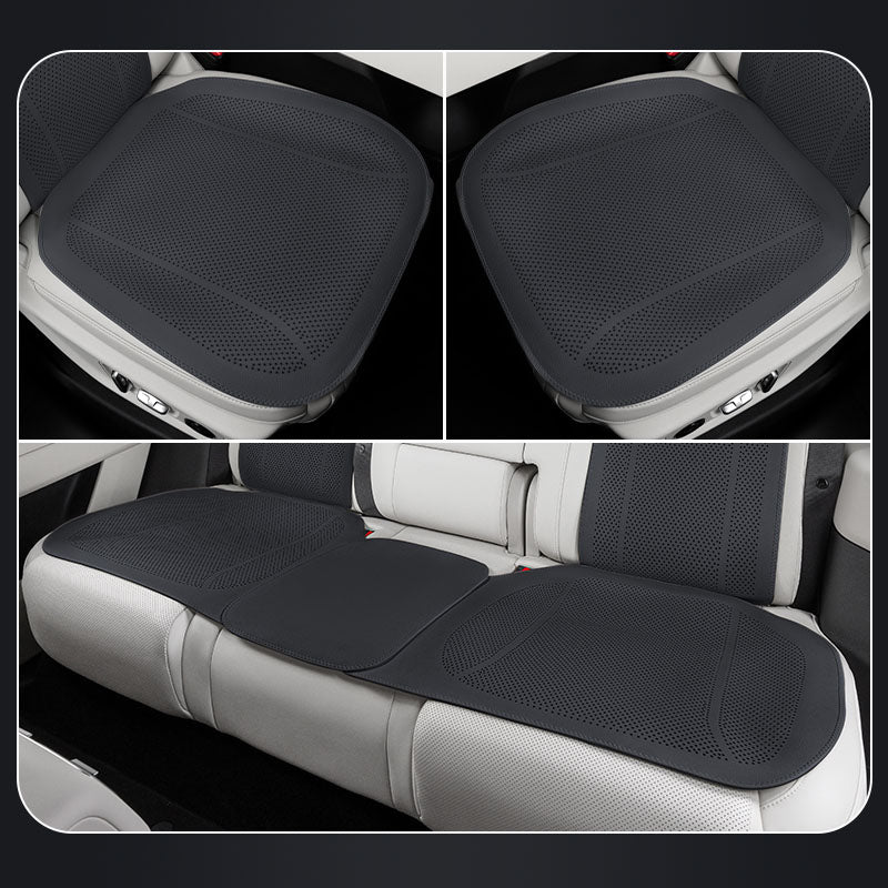 Black Nappa leather seat cushion installed on the rear seats