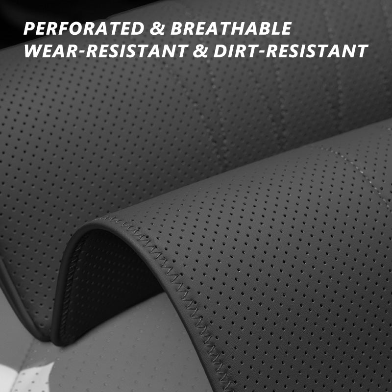 Close-up of the breathable Nappa leather surface