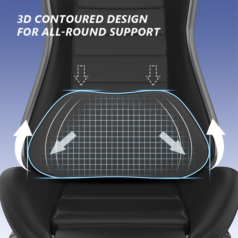 3D ergonomic neck and lumbar support pillows with contoured comfort