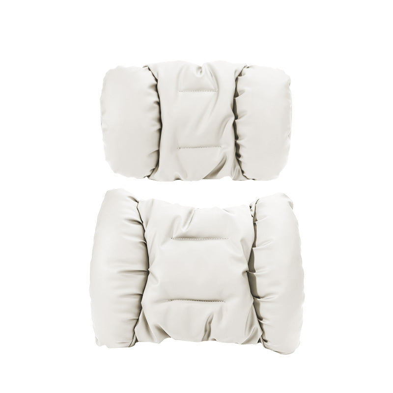 Light colour options for the Nappa leather neck and lumbar support pillow