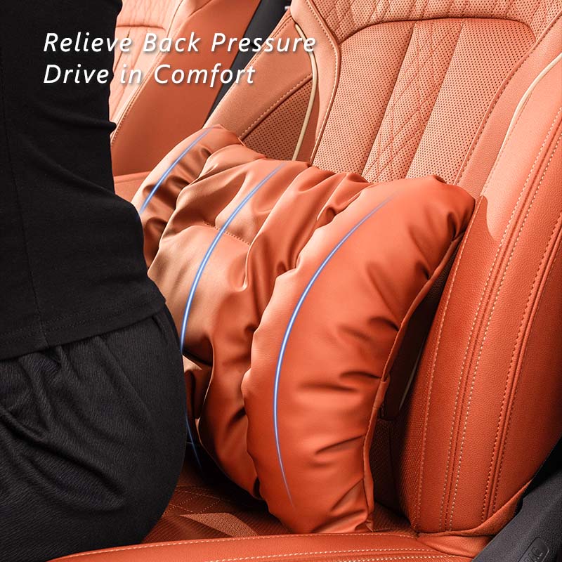 Lumbar support provided by the Nappa leather cushion