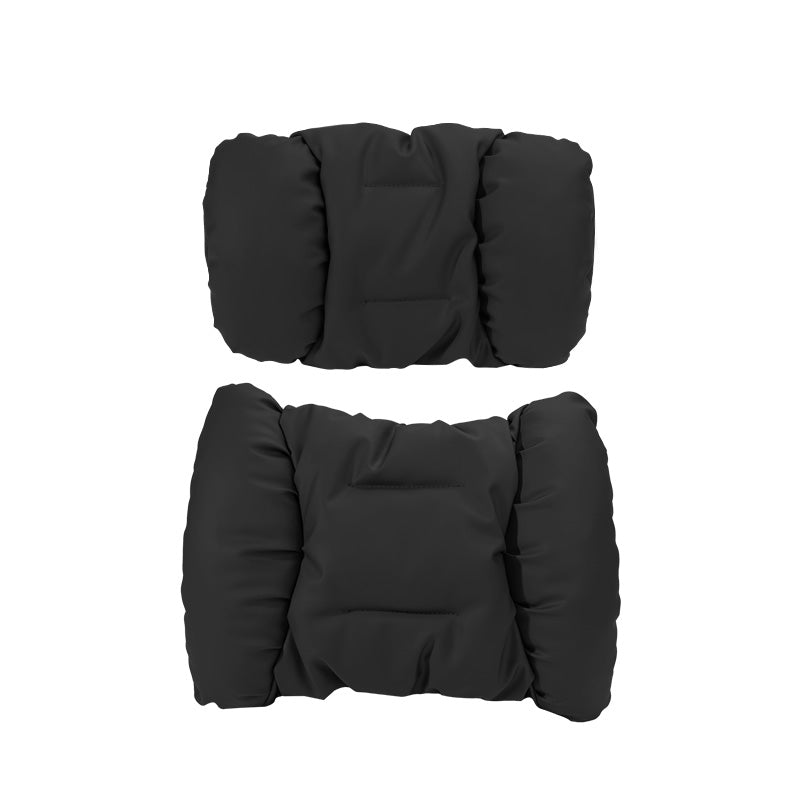 Nappa leather padded neck and lumbar support pillow
