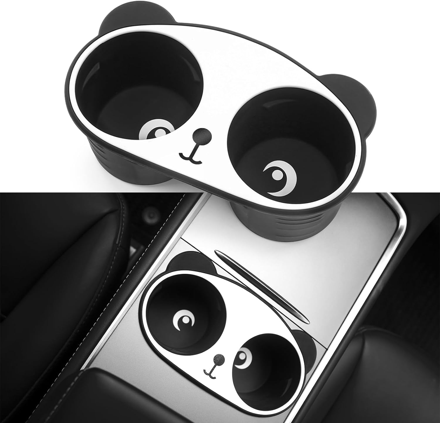 Panda Cup Holder Insert For Model 3/Y - TESDADDY