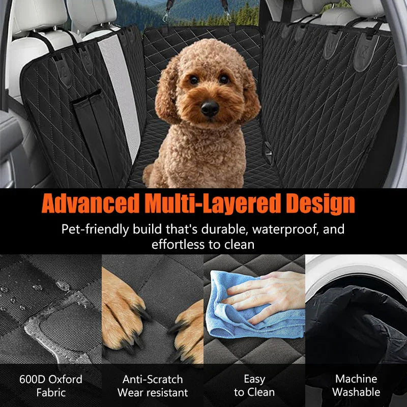 Key features of the pet hammock back seat protector