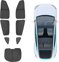 Complete privacy curtain and window sunshade kit for Tesla Model Y