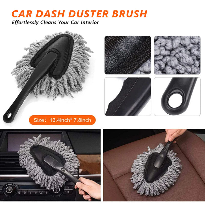 Wheel cleaning brush for removing brake dust and road grime