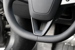 Steering wheel decorative overlay enhancing the Tesla interior