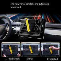 Easy installation tempered glass screen protector with bubble-free application