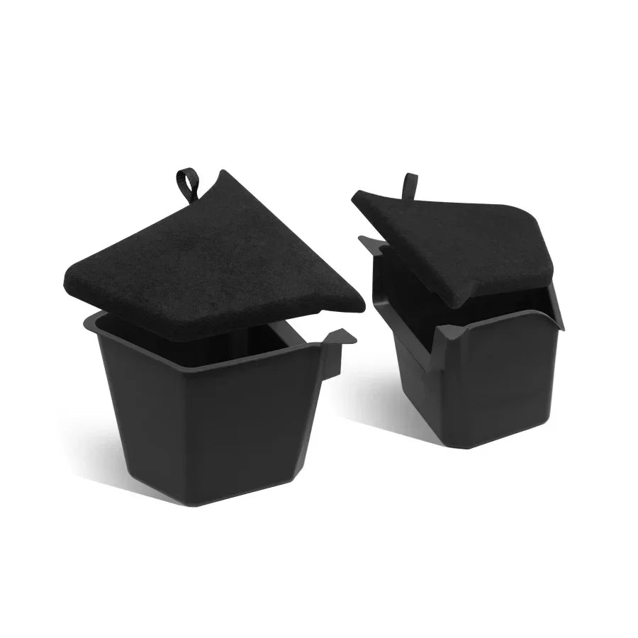 Complete trunk storage box set for Model Y 2025–2026 with flocked lid covers