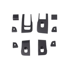 Complete set of Matt Black ABS window lift switch button covers for Model 3 2024–2026