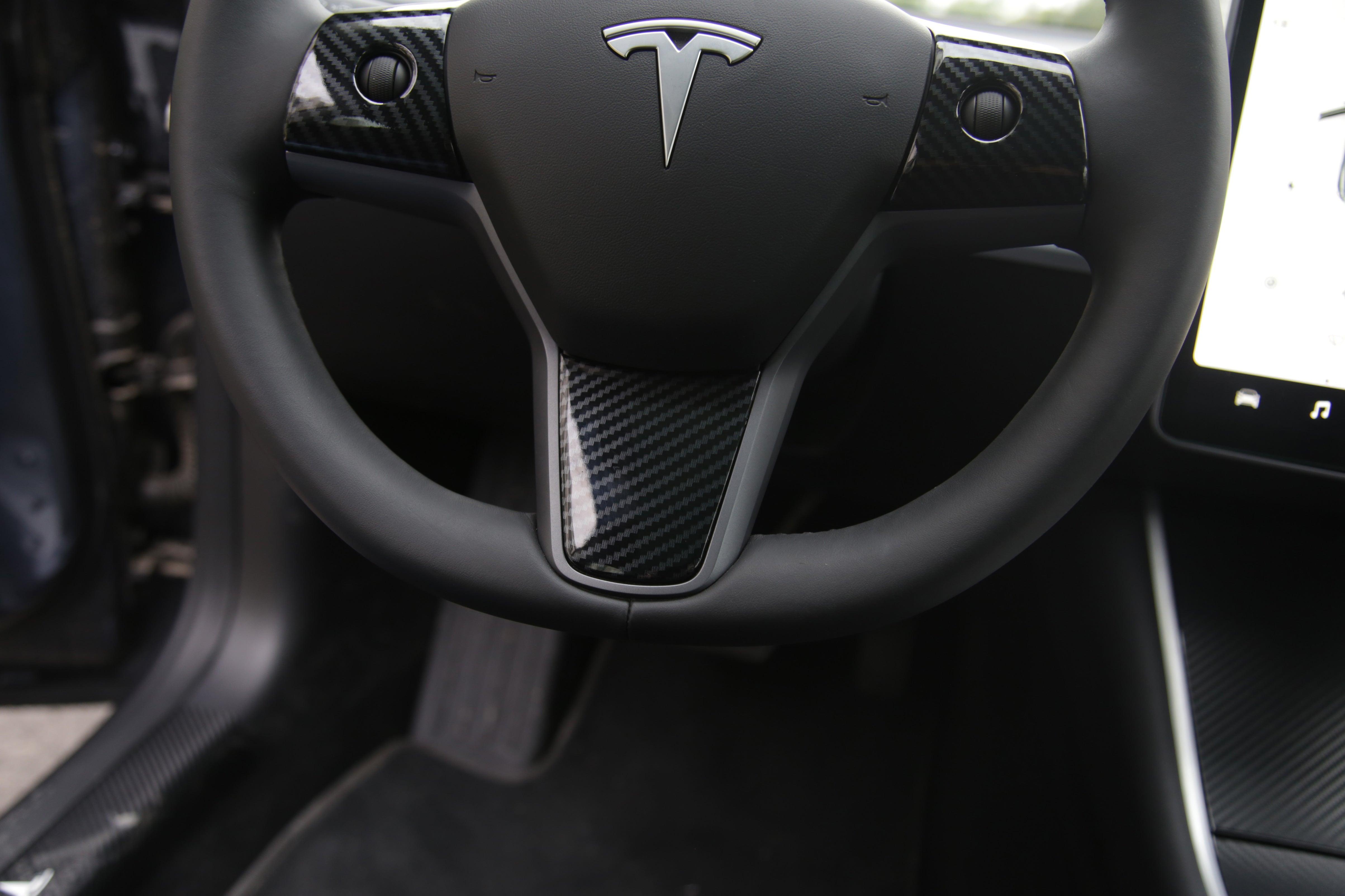 Steering Wheel Decoration Covers For Model 3/ Y - TESLOVERY