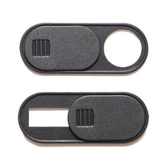 Cabin camera privacy cover showing open and closed positions for Model 3 and Model Y