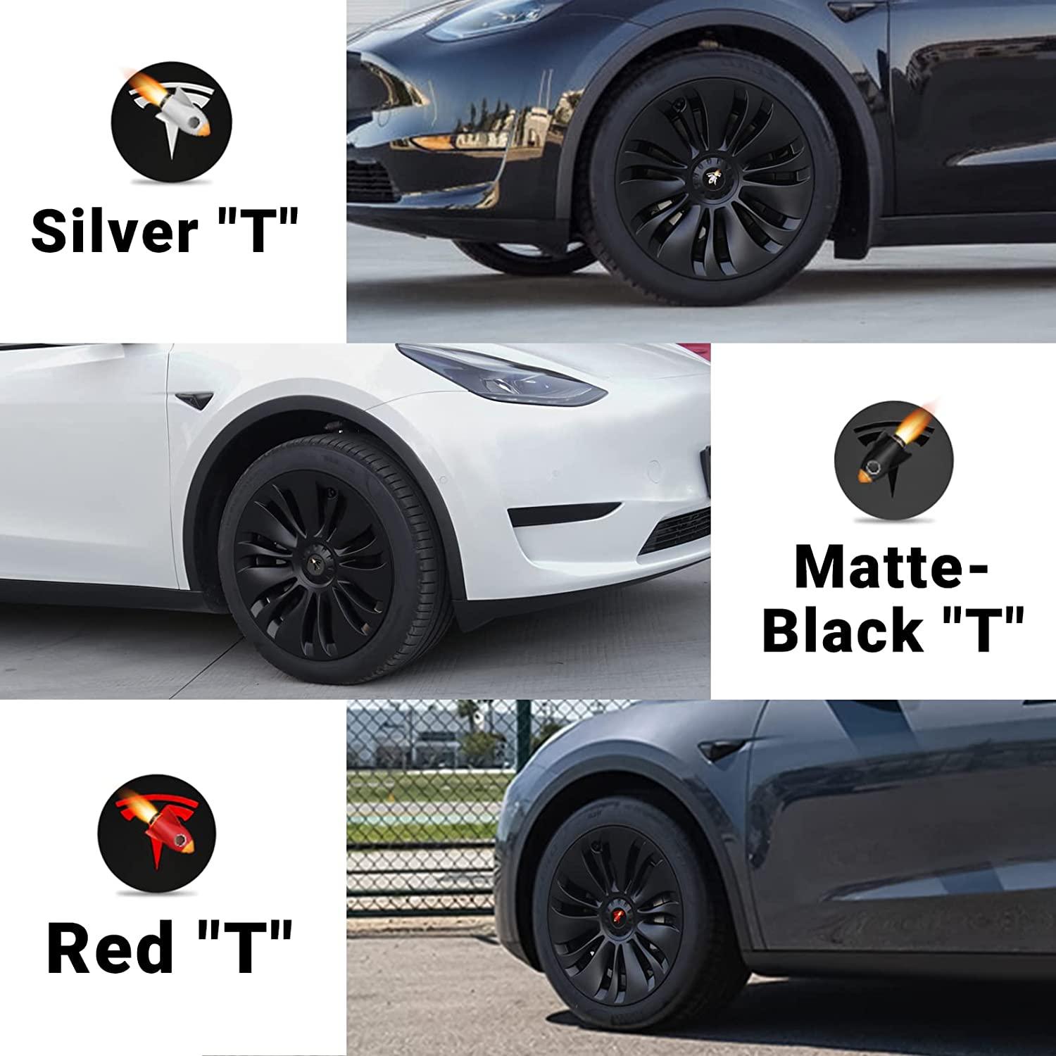 19‘’ Gemini Wheel Covers Matt Black  for Model Y