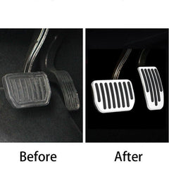 Before and after installing the performance pedals