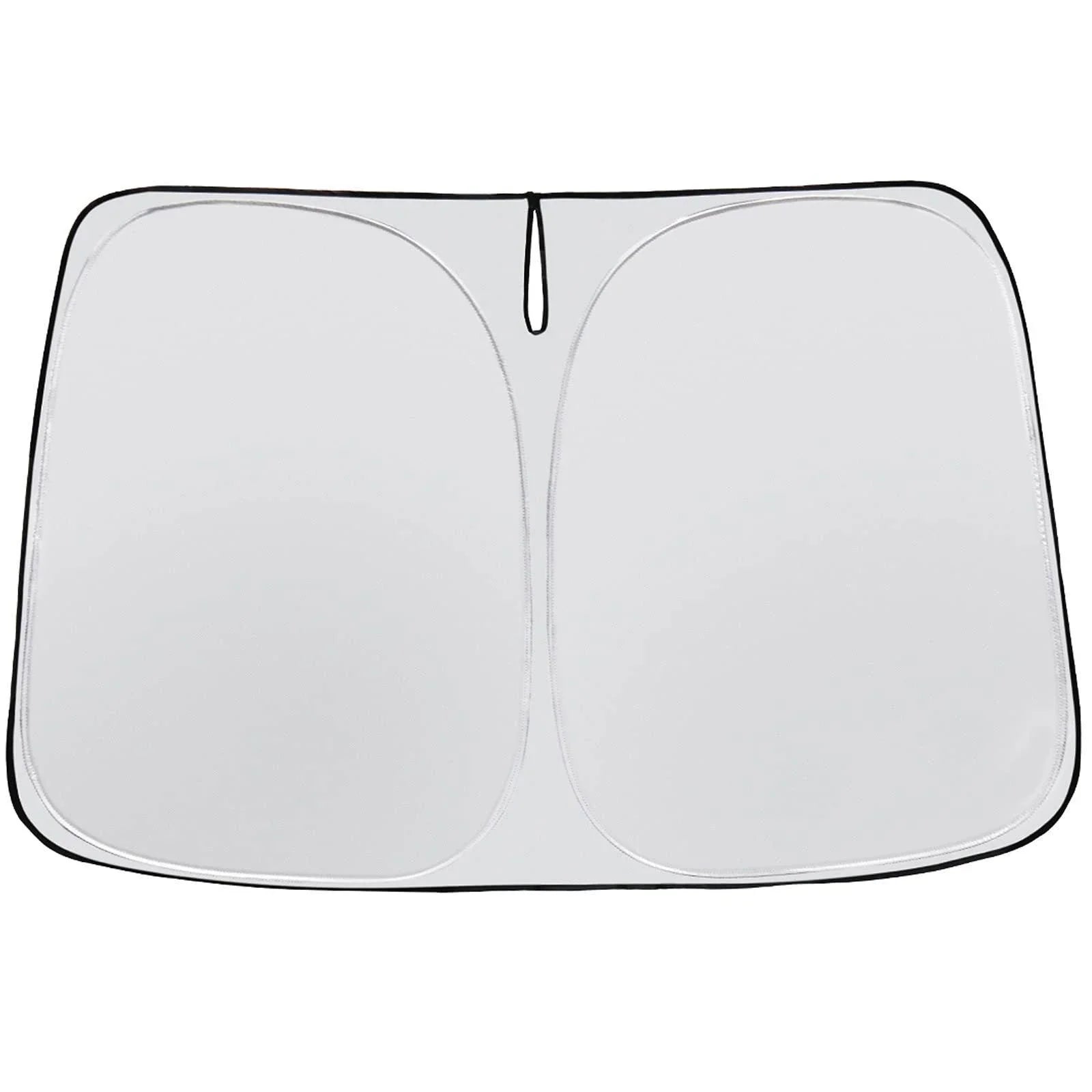 Windscreen sunshade installed in the front windshield of Model Y